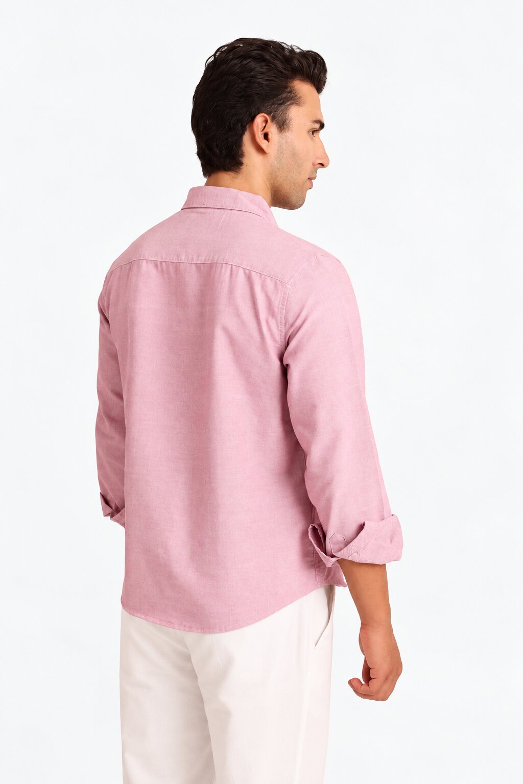 Dark Pink Oxford Casual Shirt