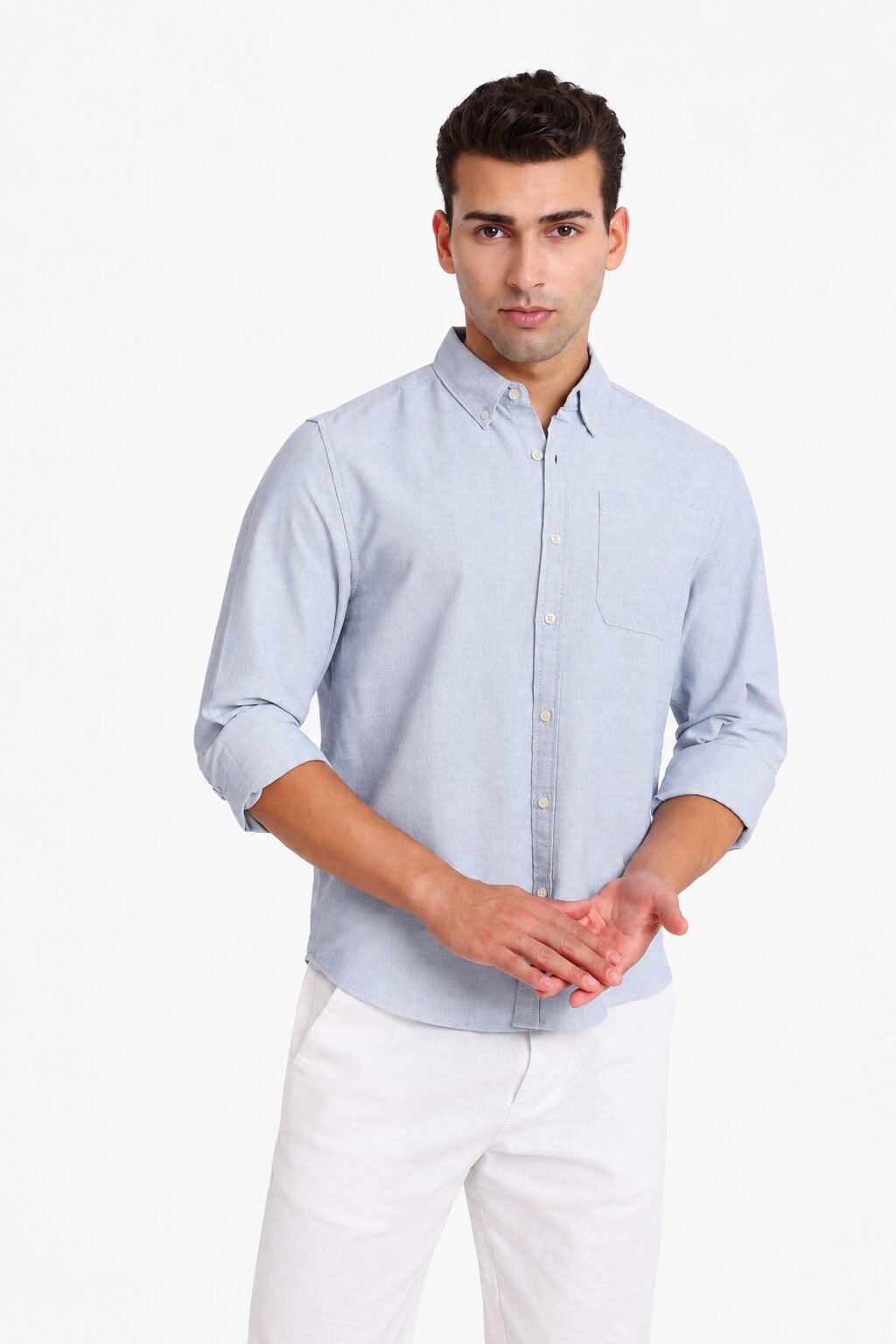 Light Blue Oxford Casual Shirt