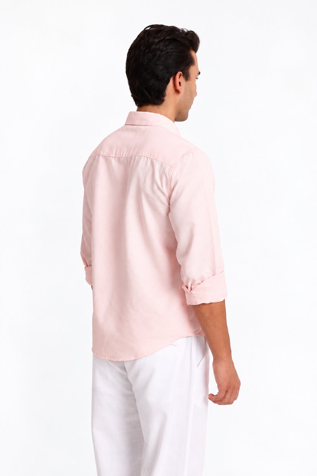 Peach Oxford Casual Shirt