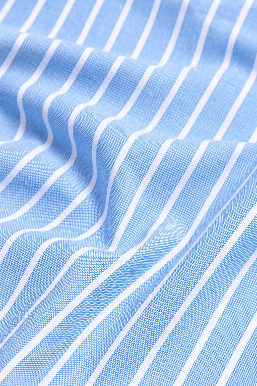 Blue & White Oxford Vertical Striped Shirt