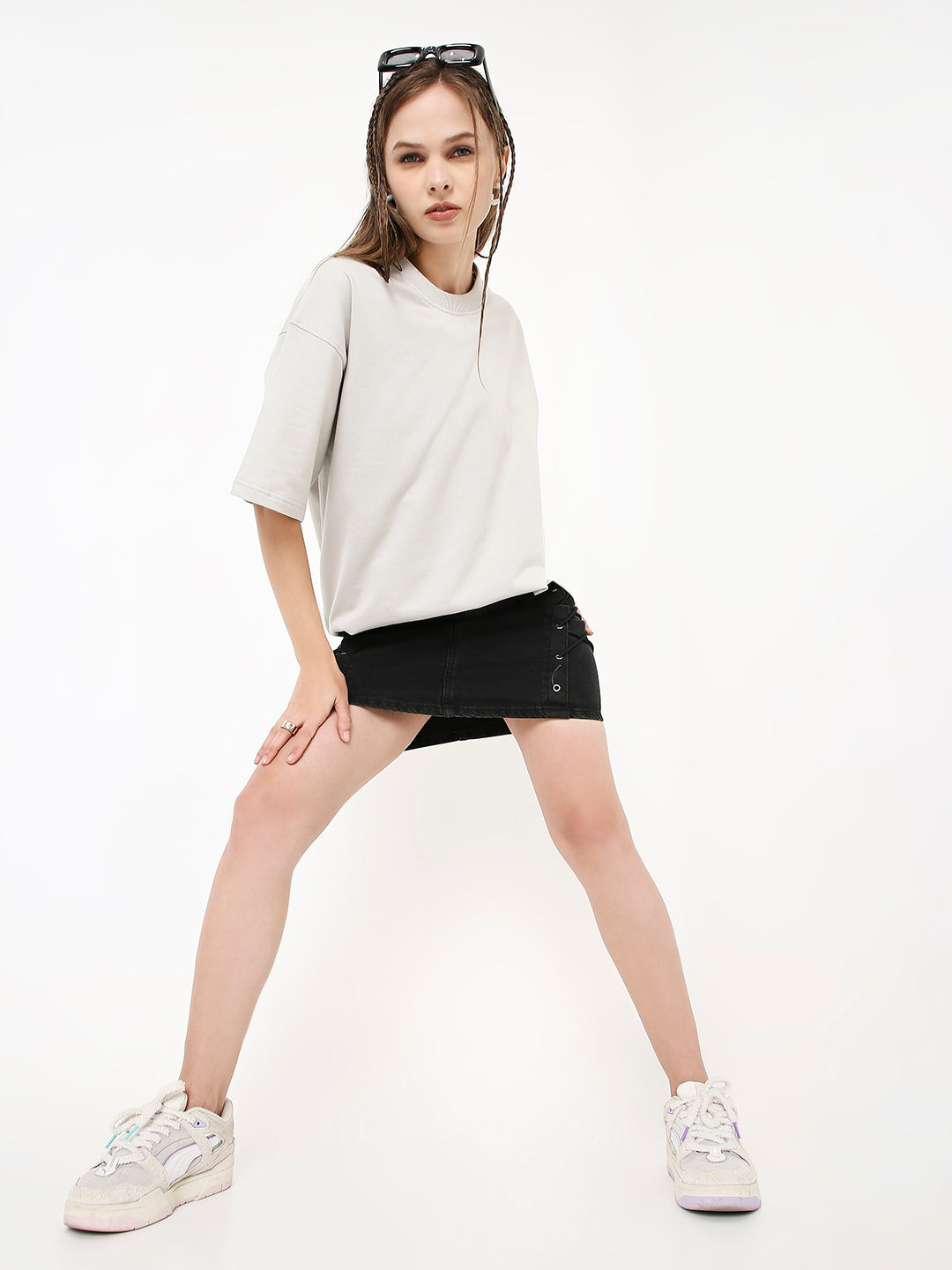 OVERSIZE SKIPPING STONE SOLID TSHIRT