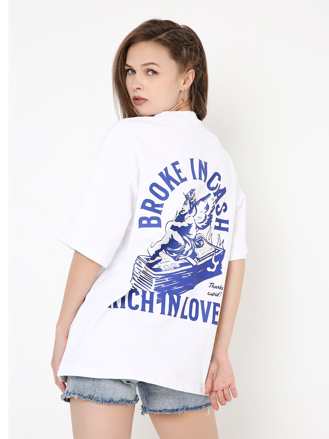 OVERSIZE WHITE PRINTED TSHIRT