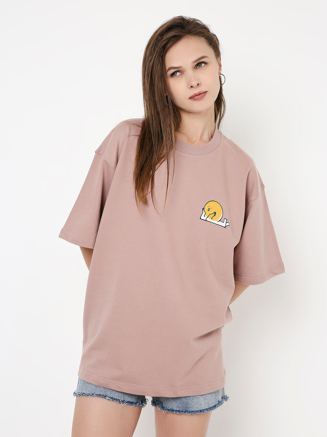 OVERSIZE ONION PINK PRINTED TSHIRT