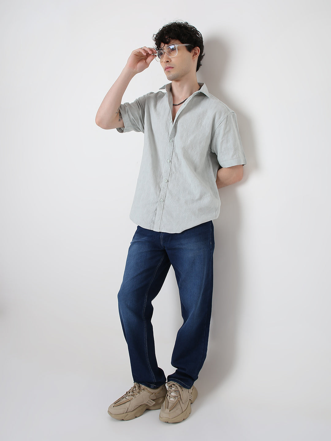 CLASSIC BUTTON-DOWN SHORT SLEEVE COTTON CASUAL SHIRT
