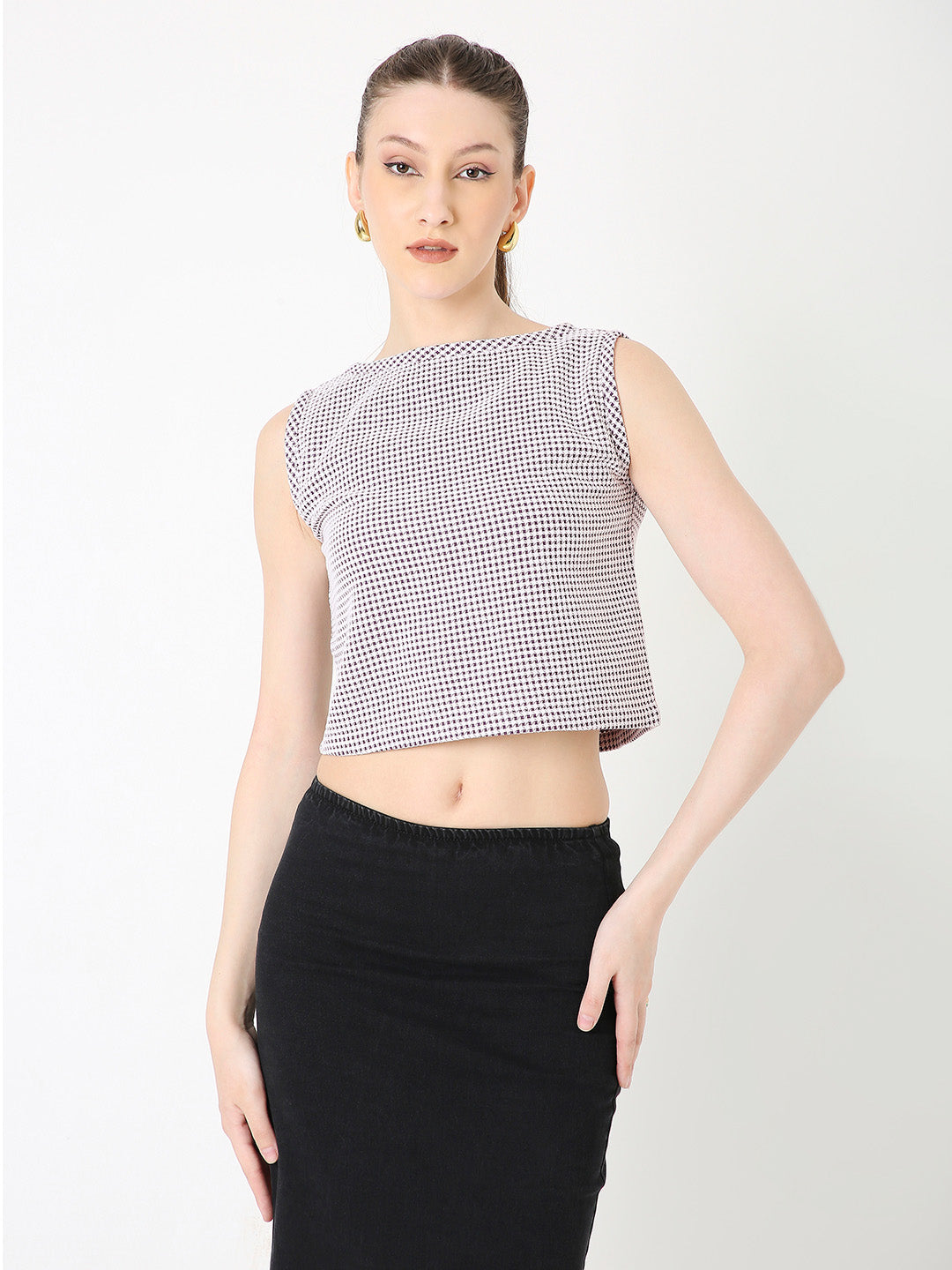 MAROON MINIMALIST CROP TOP