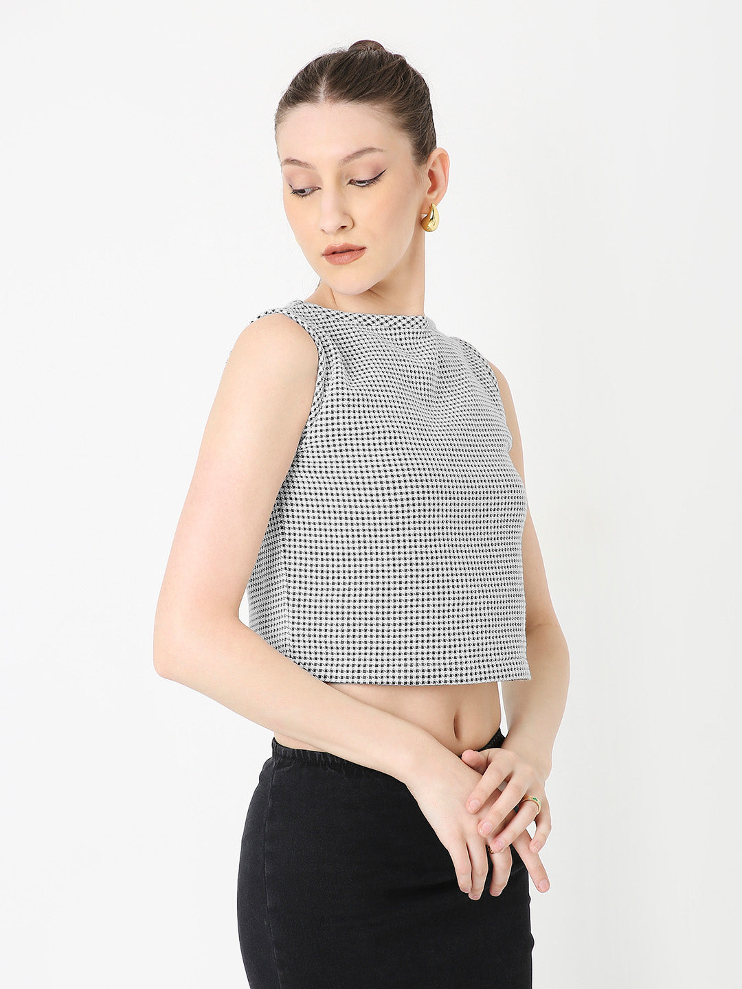GRAY MINIMALIST CROP TOP