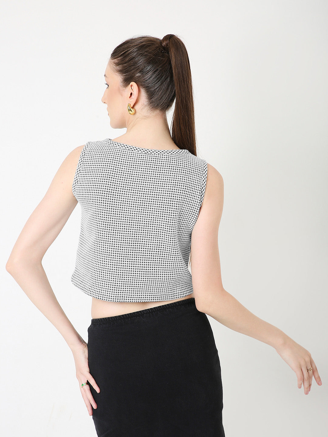 GRAY MINIMALIST CROP TOP