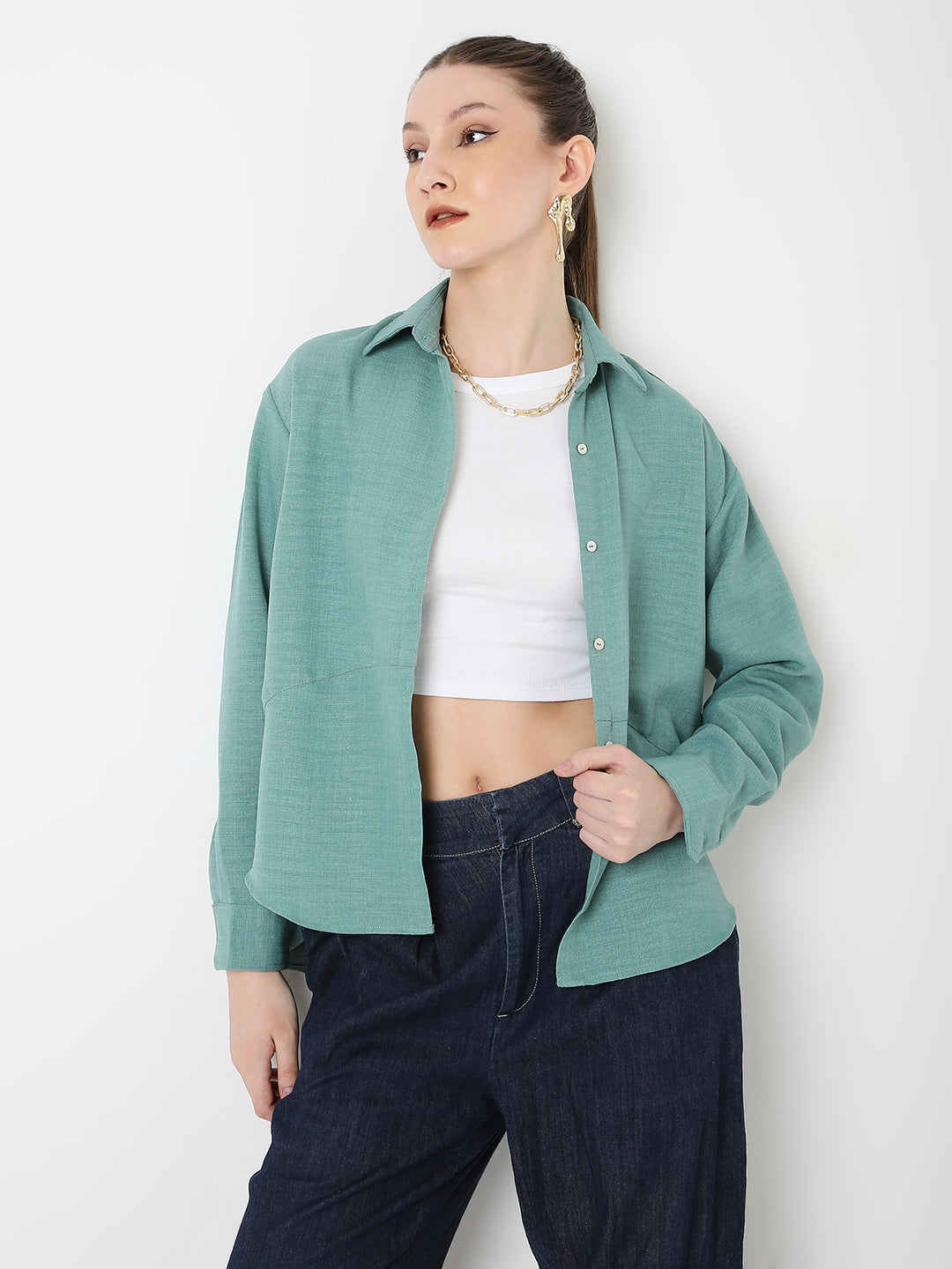 CLASSIC SAGE GREEN BUTTON-DOWN SHIRT