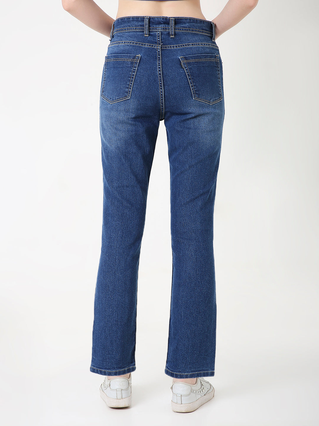 CLASSIC BLUE SLIM STRAIGHT FIT DENIM JEANS