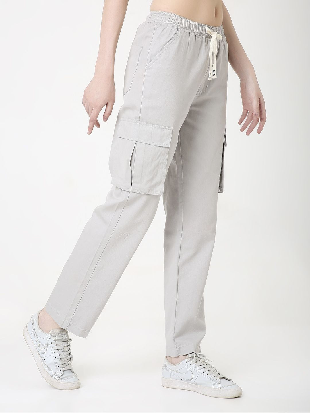 GREY VERSATILE 5 POCKET CARGO PANTS