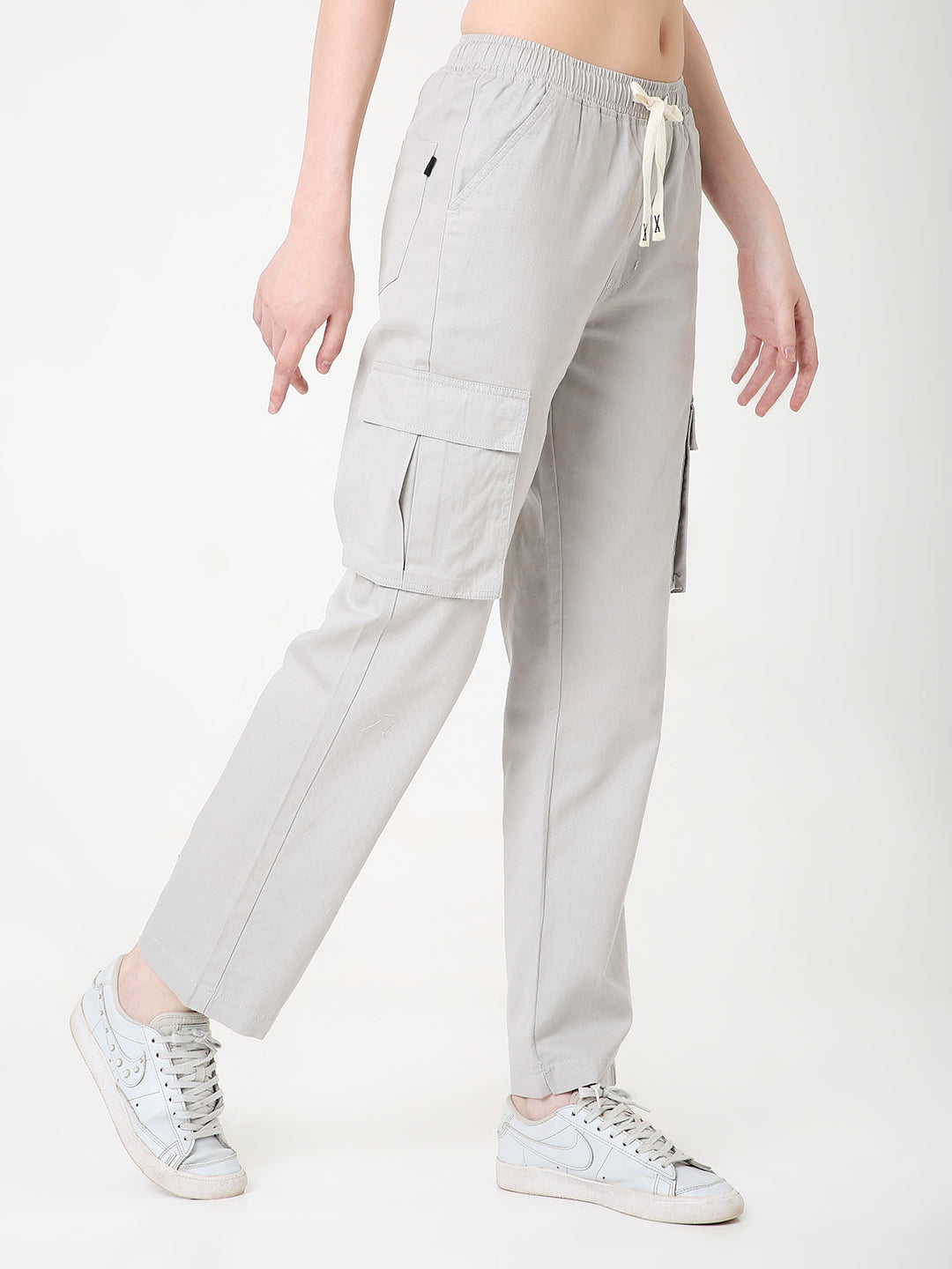 UNISEX VERSATILE 5 POCKET LIGHT GREY CARGO PANTS
