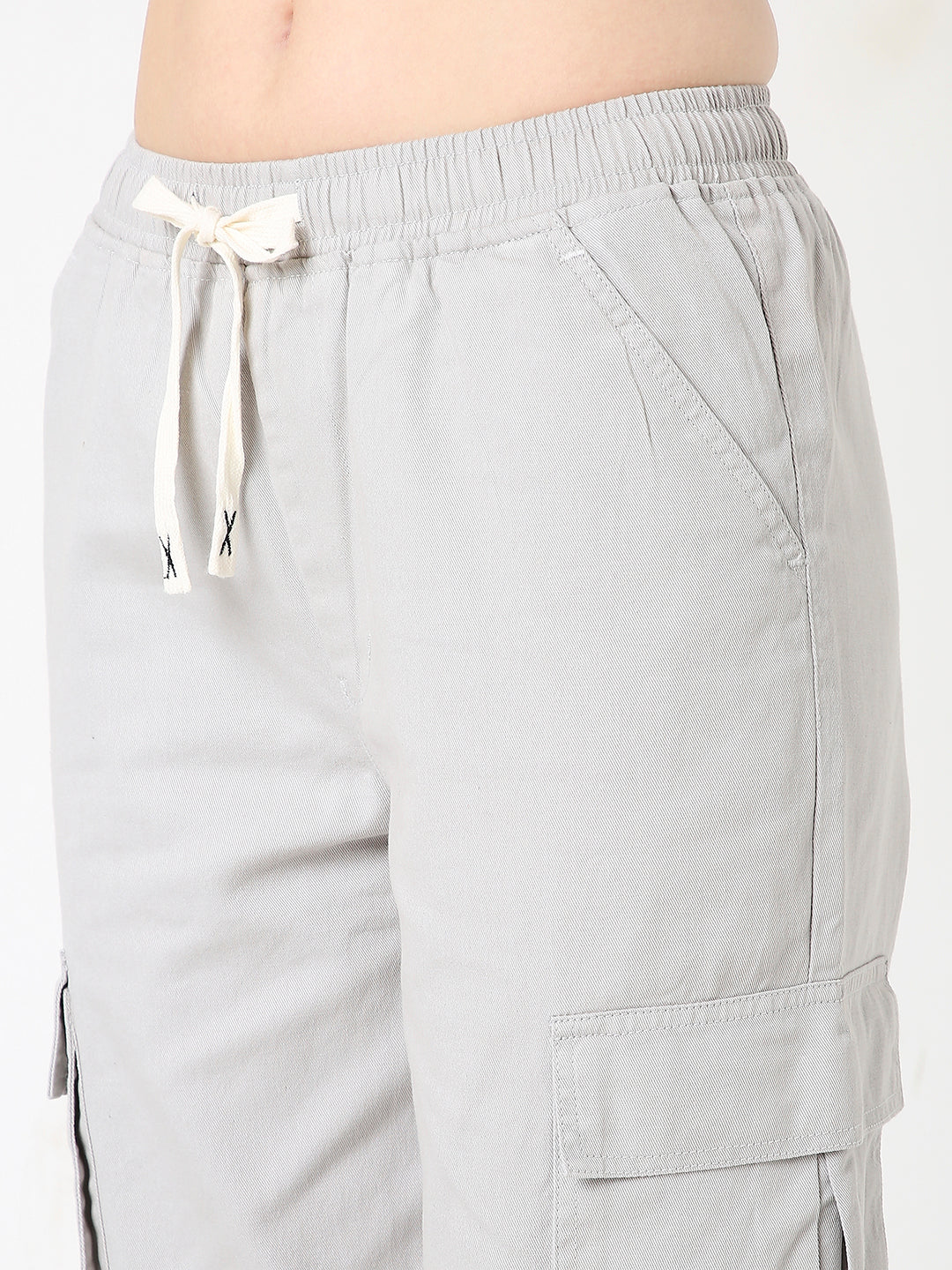 UNISEX VERSATILE 5 POCKET LIGHT GREY CARGO PANTS