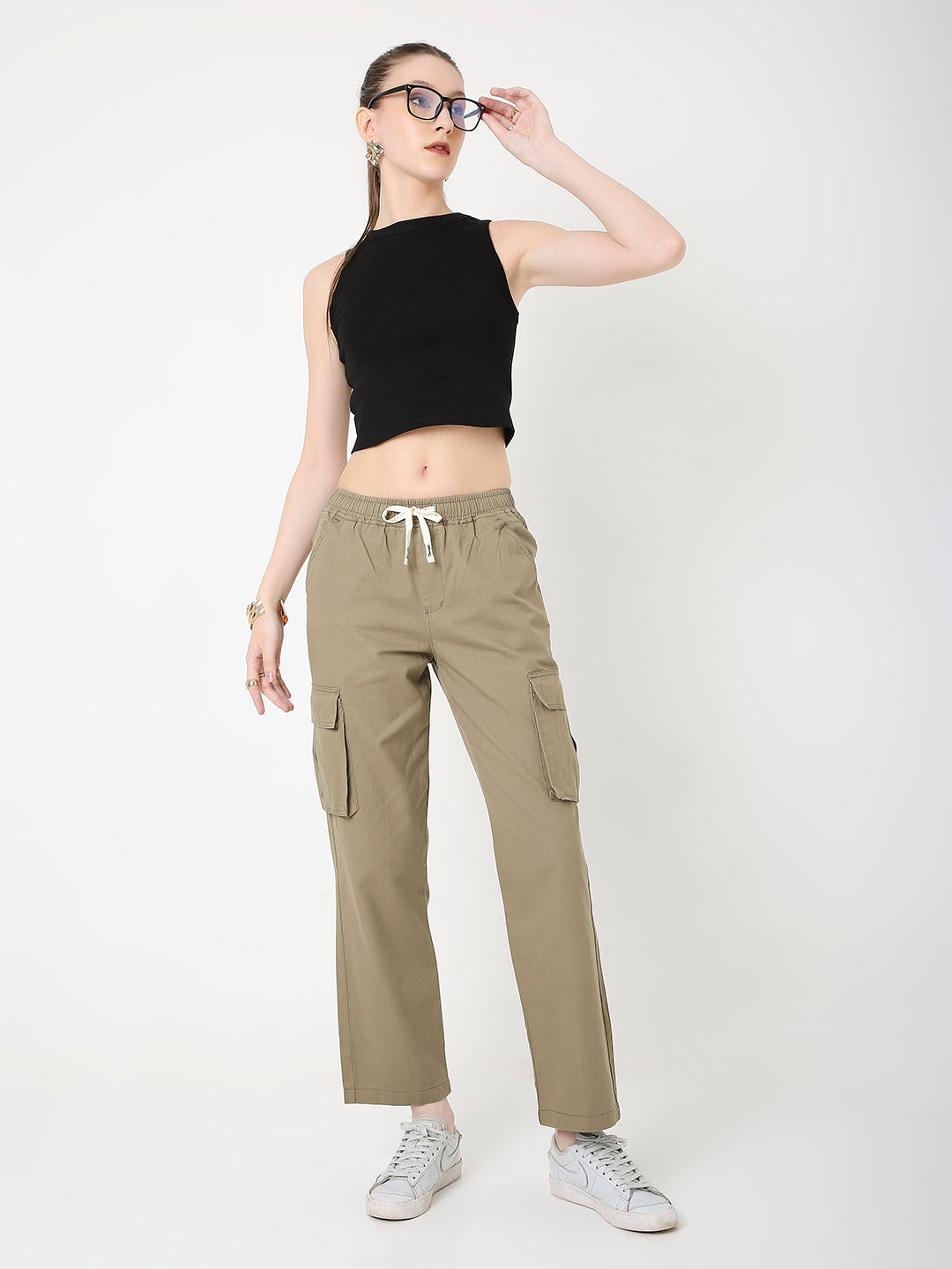 UNISEX VERSATILE 5 POCKET OLIVE CARGO PANTS