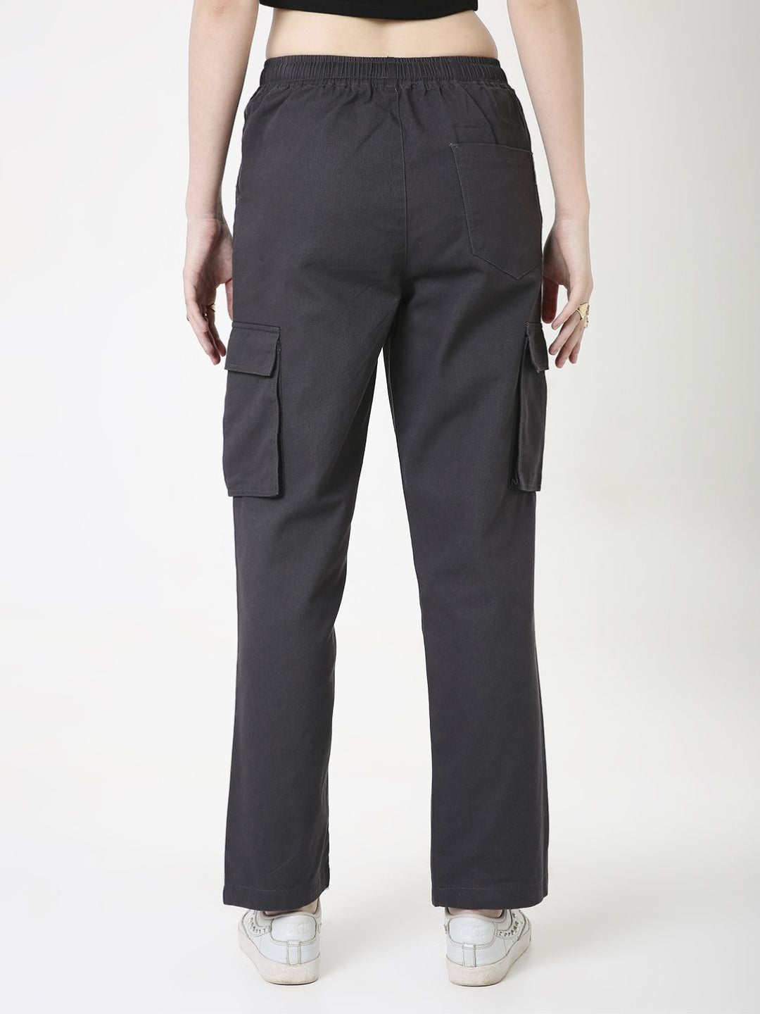 DARK GREY VERSATILE 5 POCKET CARGO PANTS