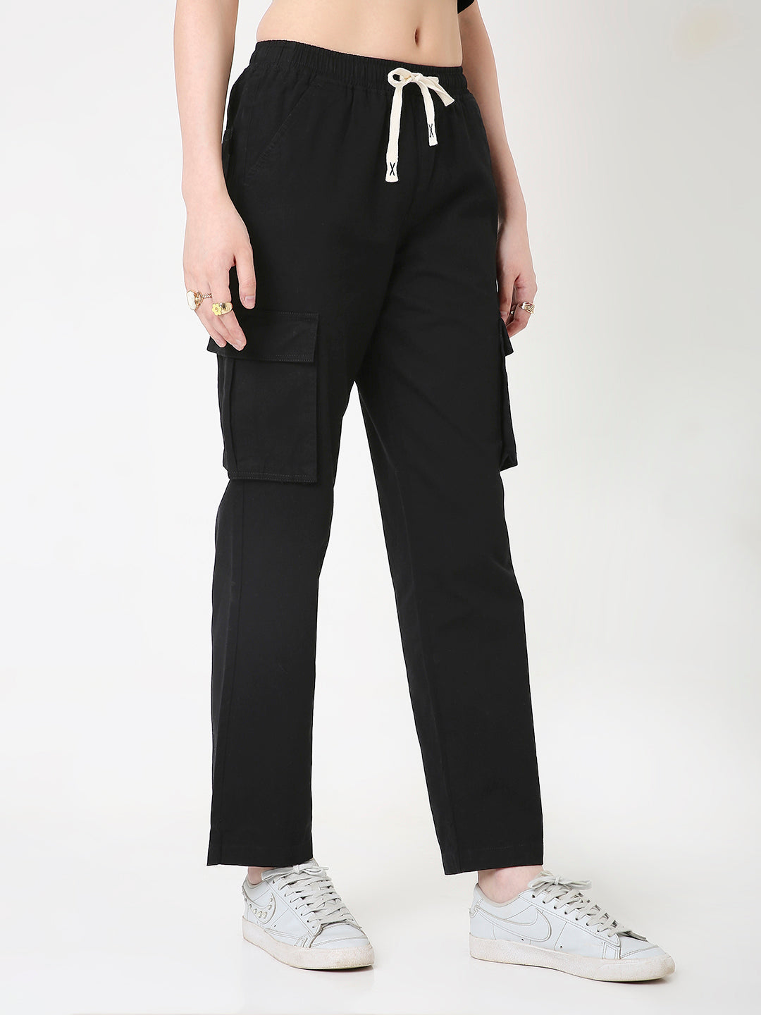 BLACK VERSATILE 5 POCKET CARGO PANTS