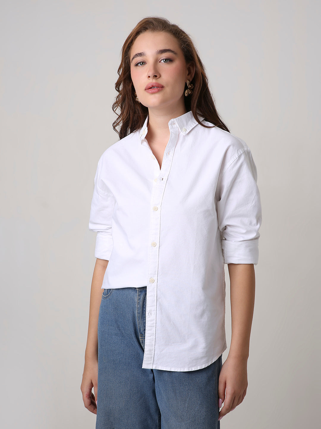 White Classic Oxford Oversized Shirt