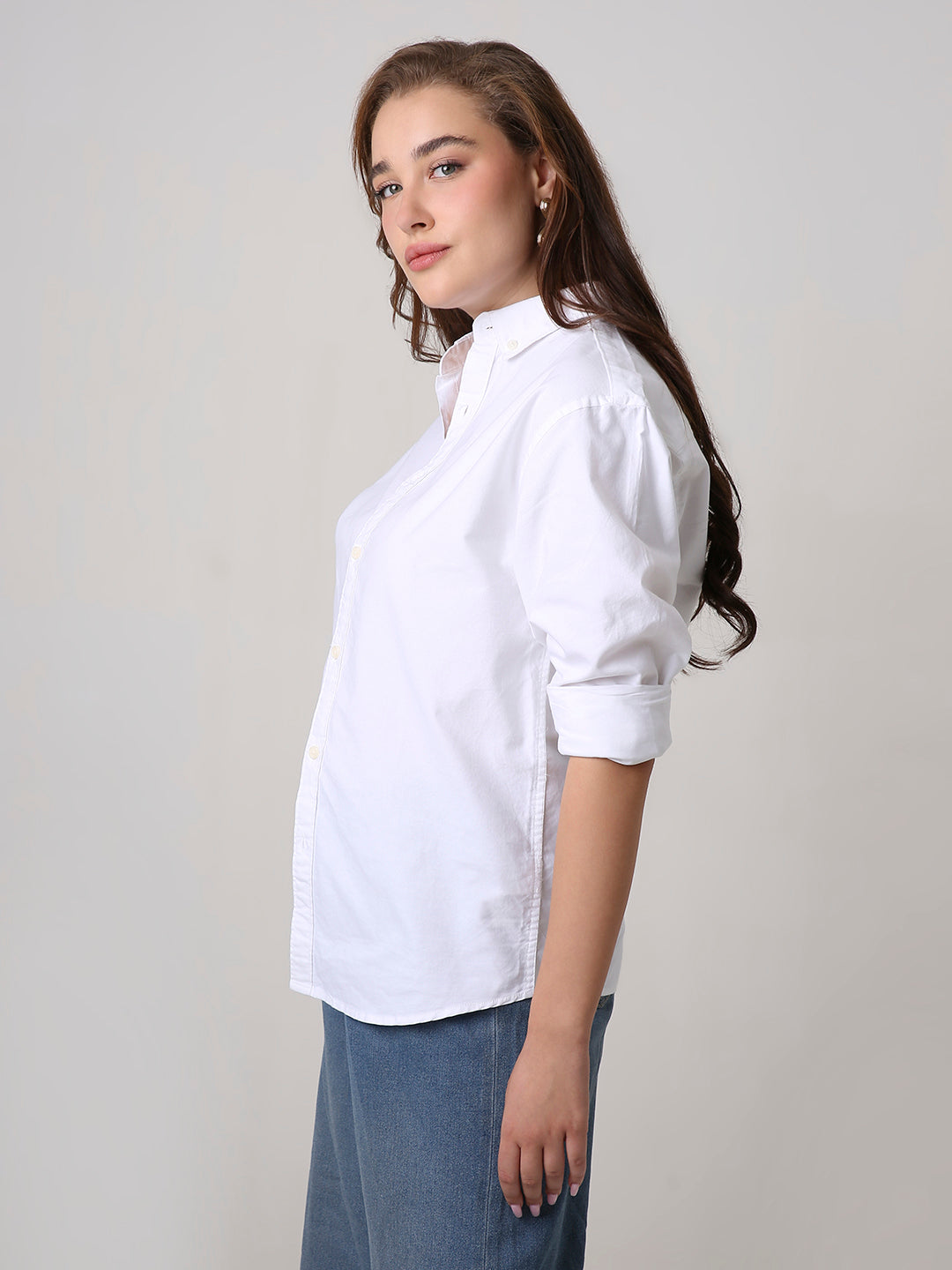 White Classic Oxford Oversized Shirt