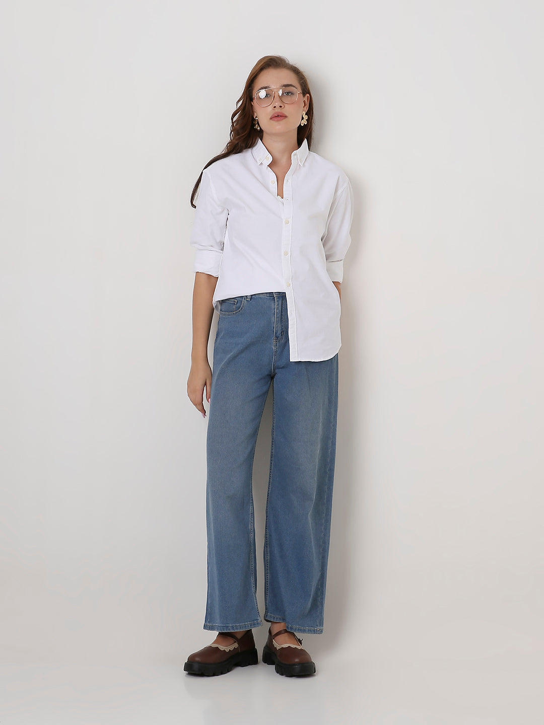 White Classic Oxford Oversized Shirt