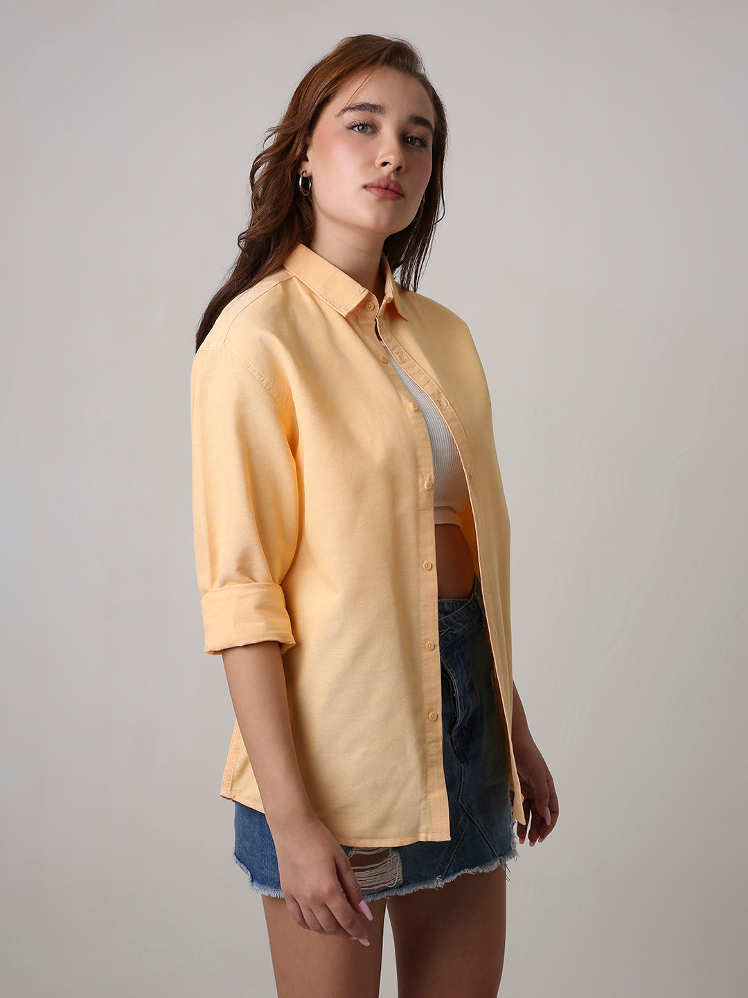 Orange Classic Oxford Oversized Shirt