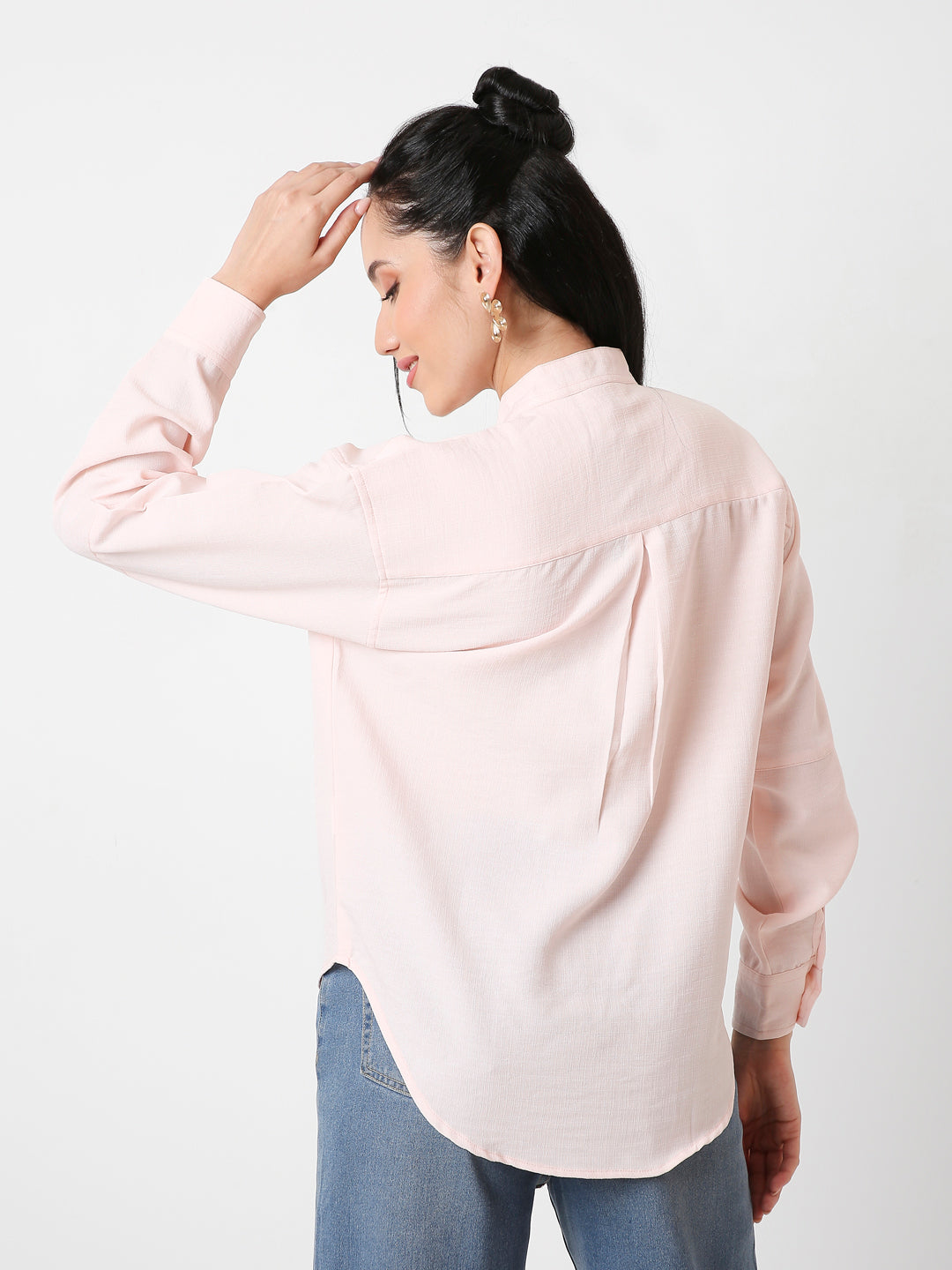 CLASSIC MANDARIN COLLAR LONG SLEEVES SHIRT