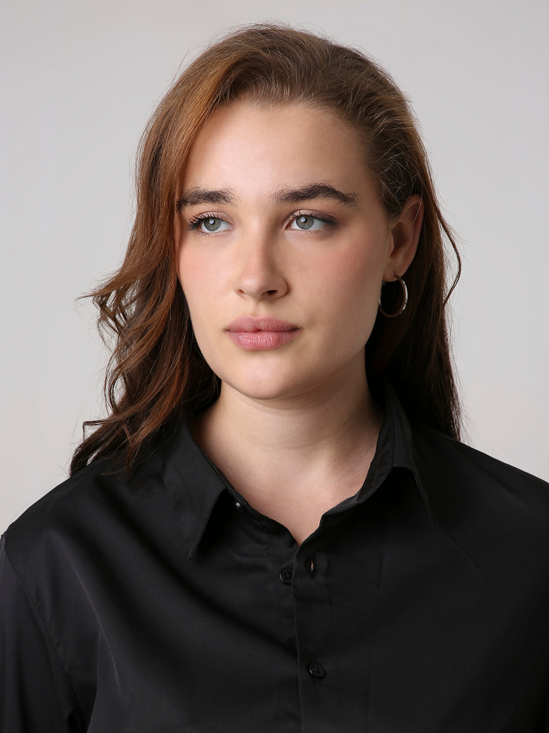 Black Satin Formal Shirt