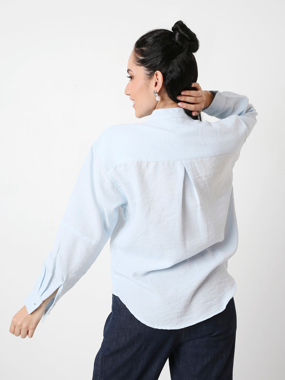 CLASSIC MANDARIN COLLAR LONG SLEEVES SHIRT