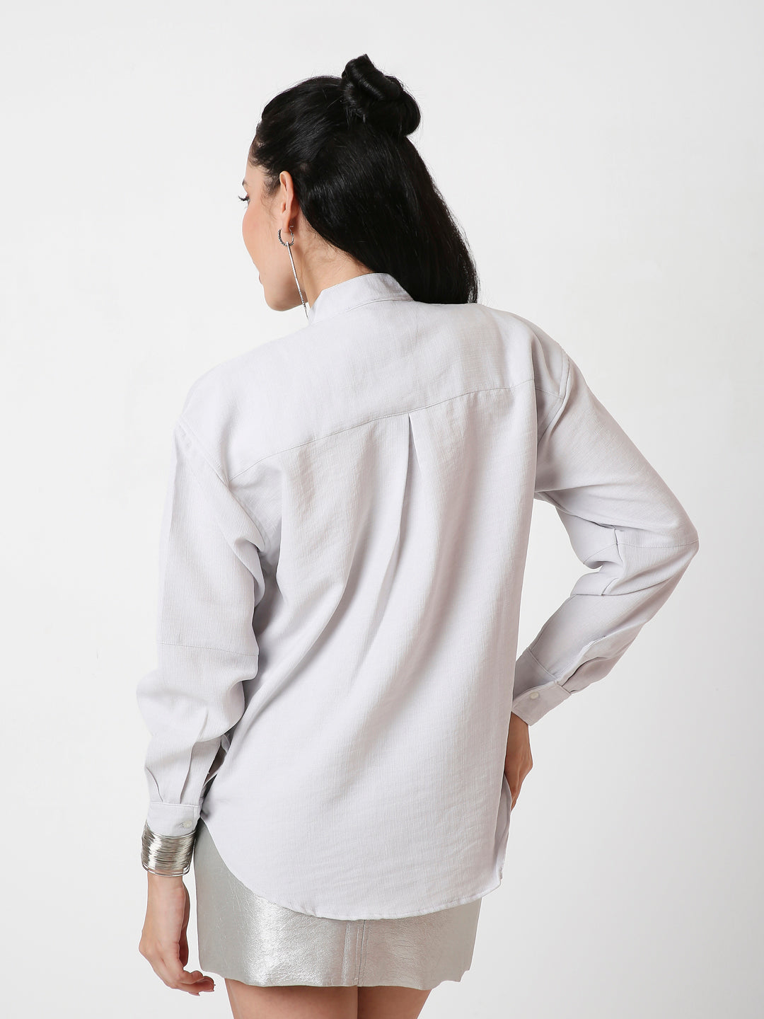 CLASSIC MANDARIN COLLAR LONG SLEEVES SHIRT