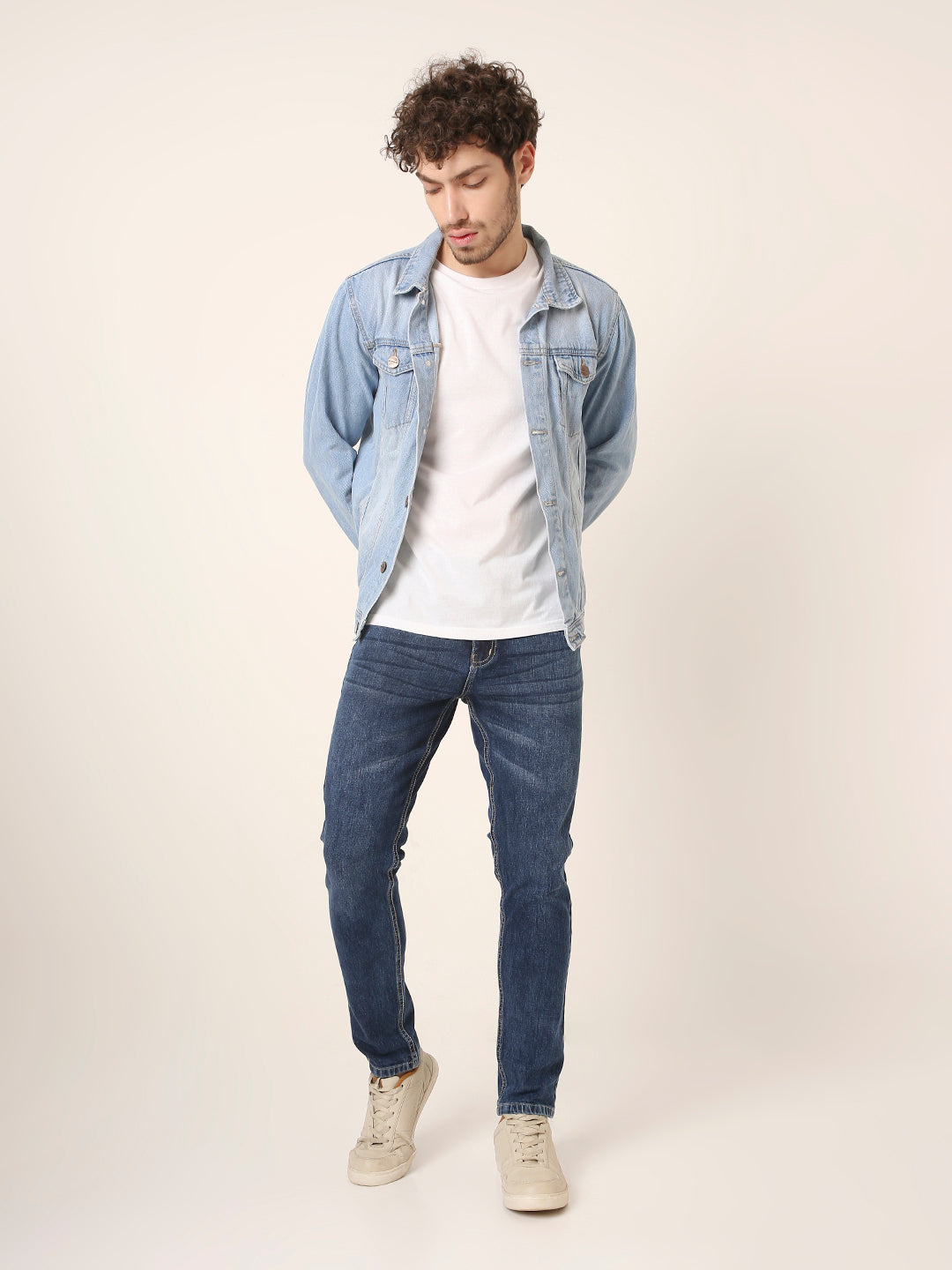 Mid-Blue Slim Fit Denim Jeans