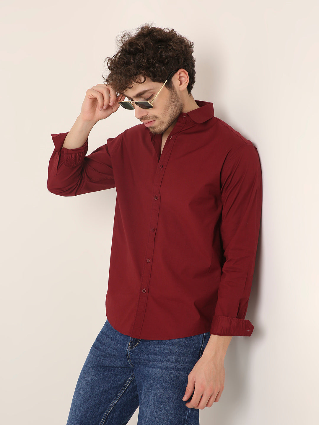 MAROON PREMIUM COTTON SHIRT