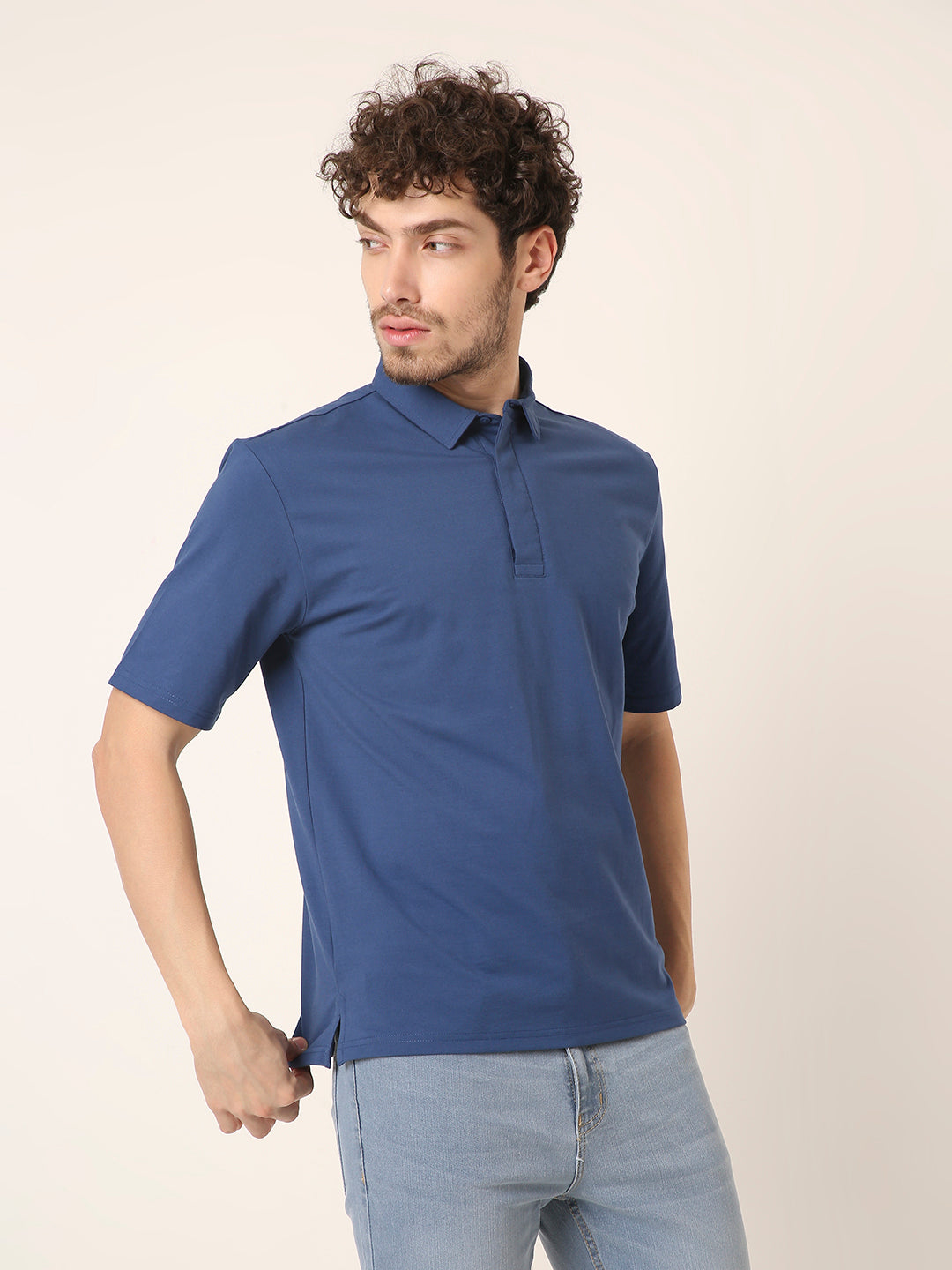 Elegance Refined Solid Polo T-Shirt