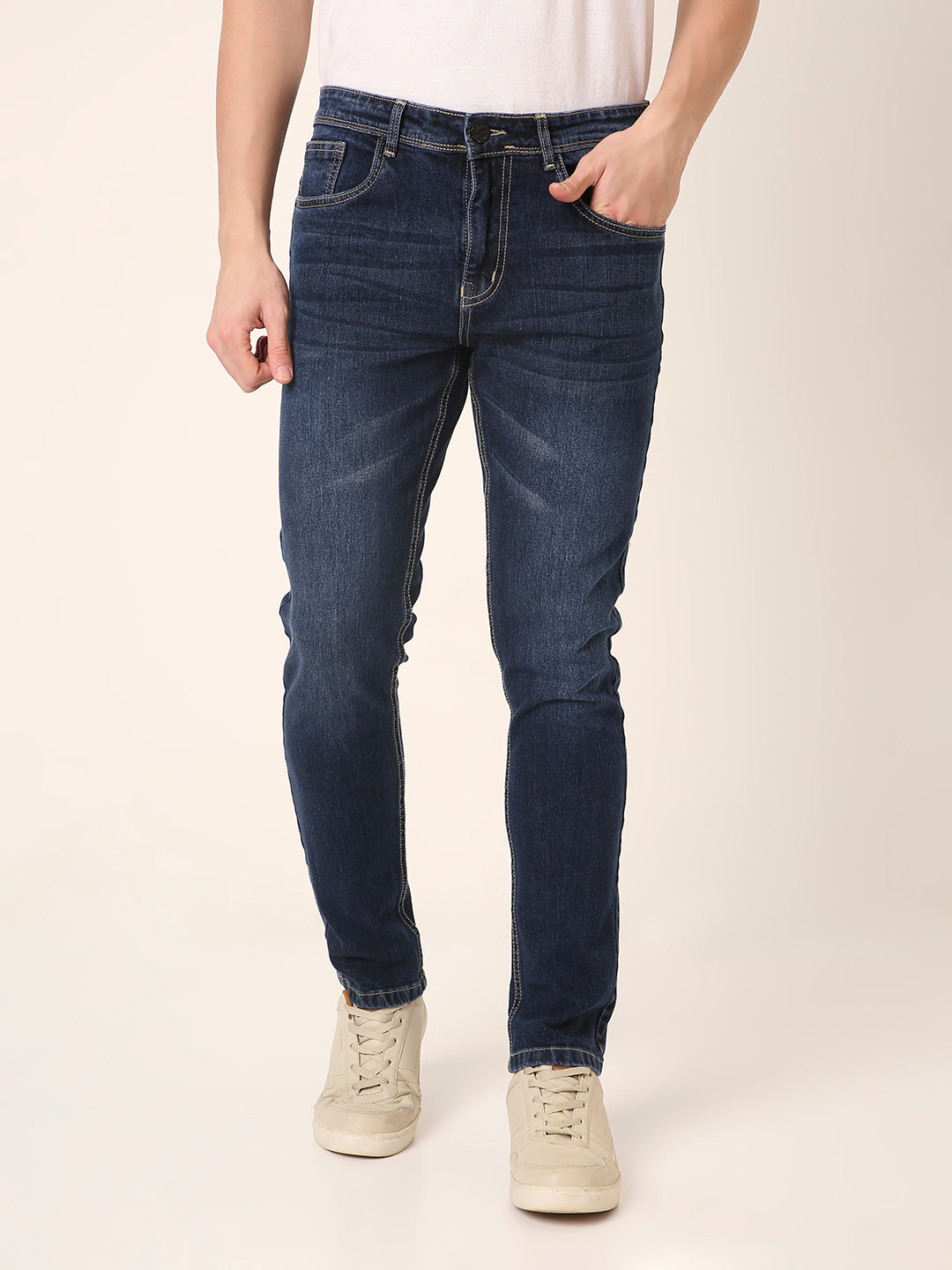 DARK-Blue Slim Fit Denim Jeans
