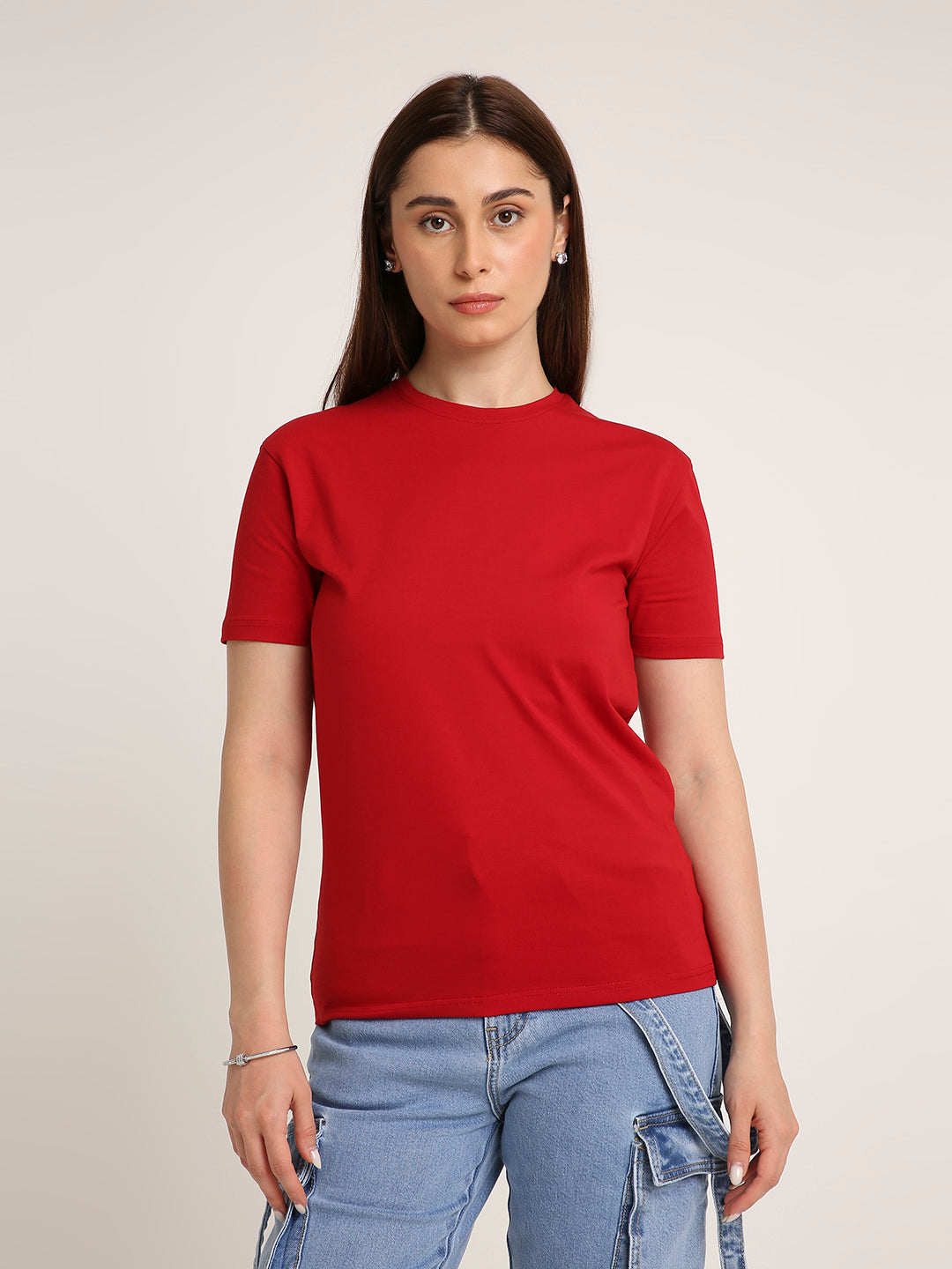 REGULAR FIT T-SHIRT: RED