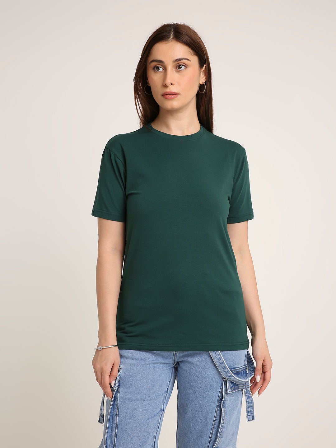 REGULAR FIT T-SHIRT: GREEN