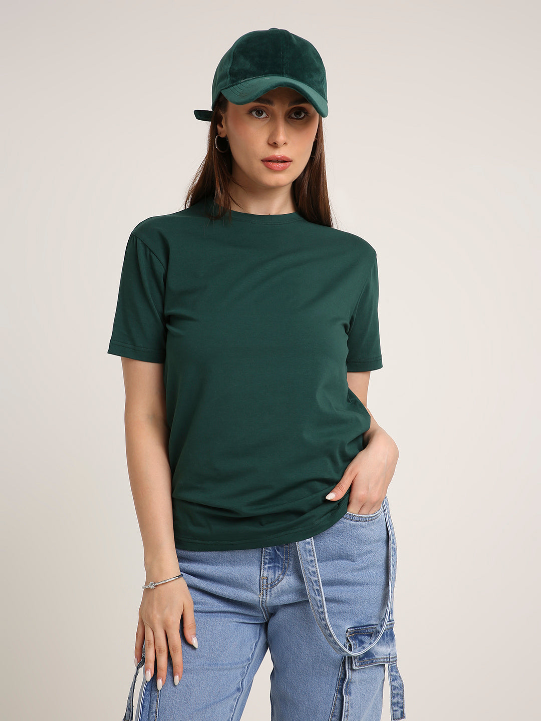 REGULAR FIT T-SHIRT: GREEN