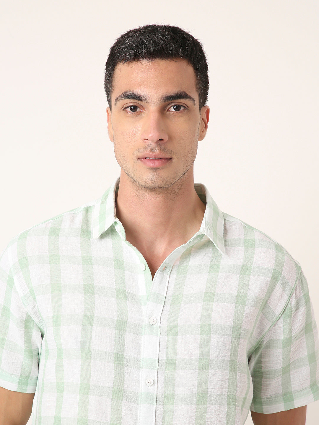 GREEN SHORT SLEEVE Casual Shirt