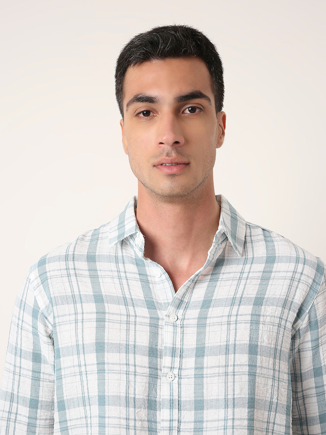 Blue Checkered Casual Shirt