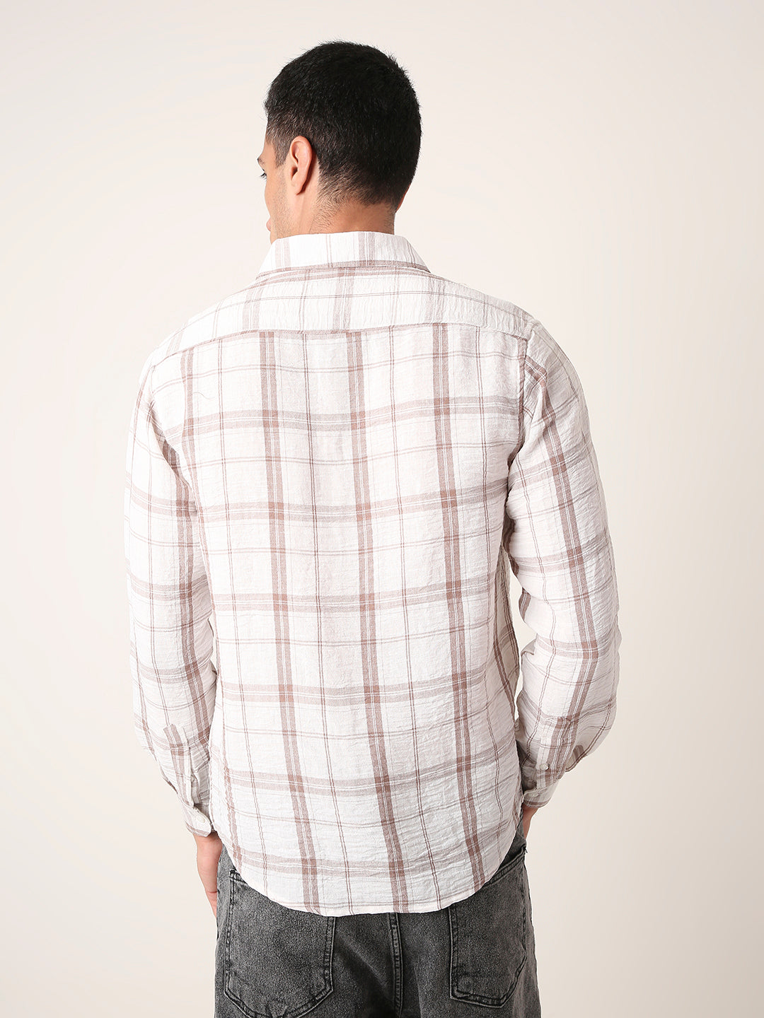 Brown Casual check Shirt