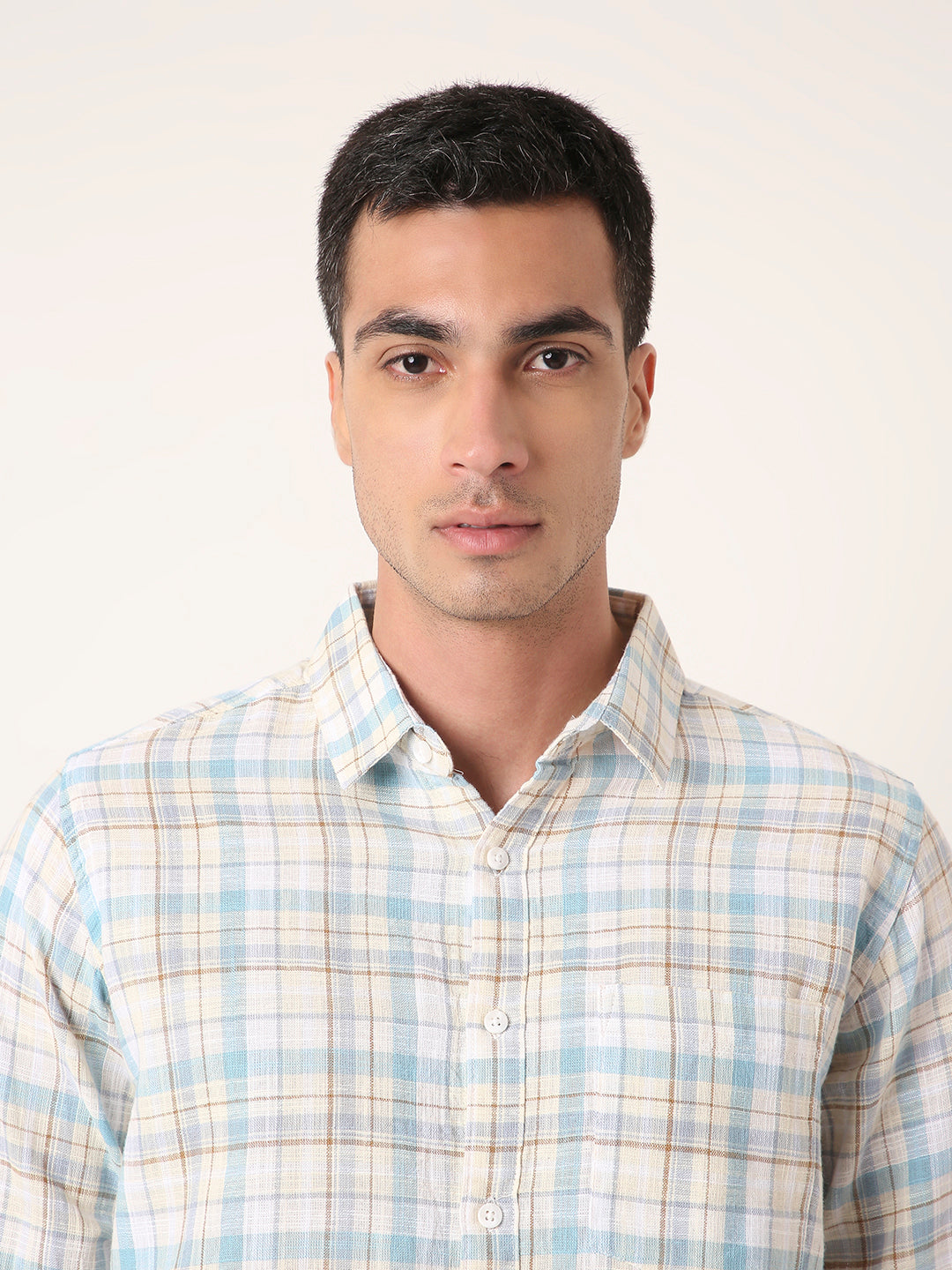 FAWN Cotton Checkered Casual Shirt