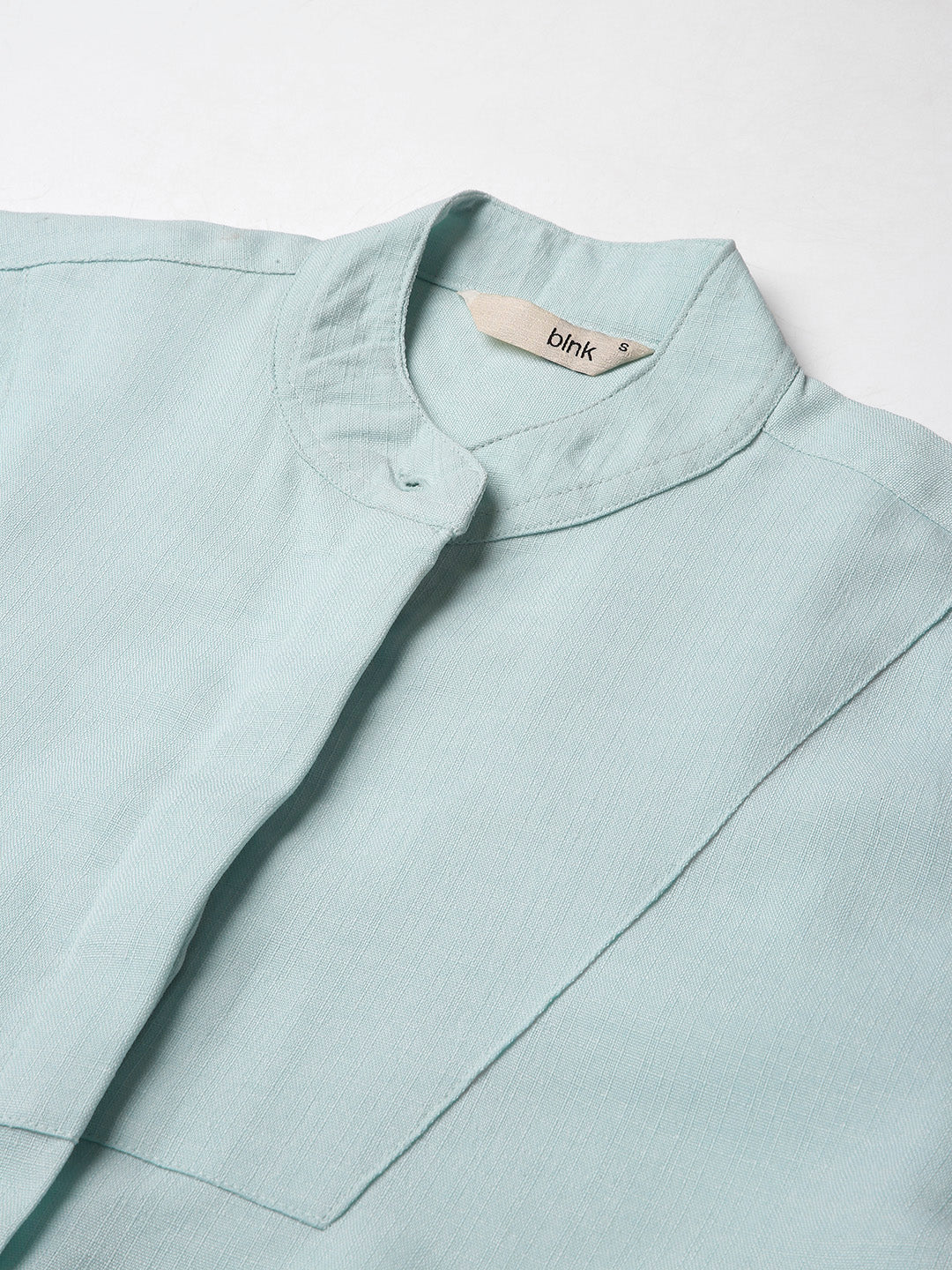 MINT GREEN MANDARIN COLLAR SHIRT