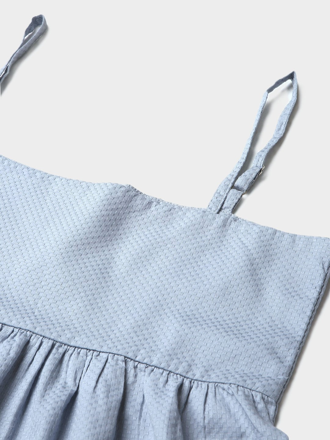 BLUE PLEATED CAMI COTTON TOP