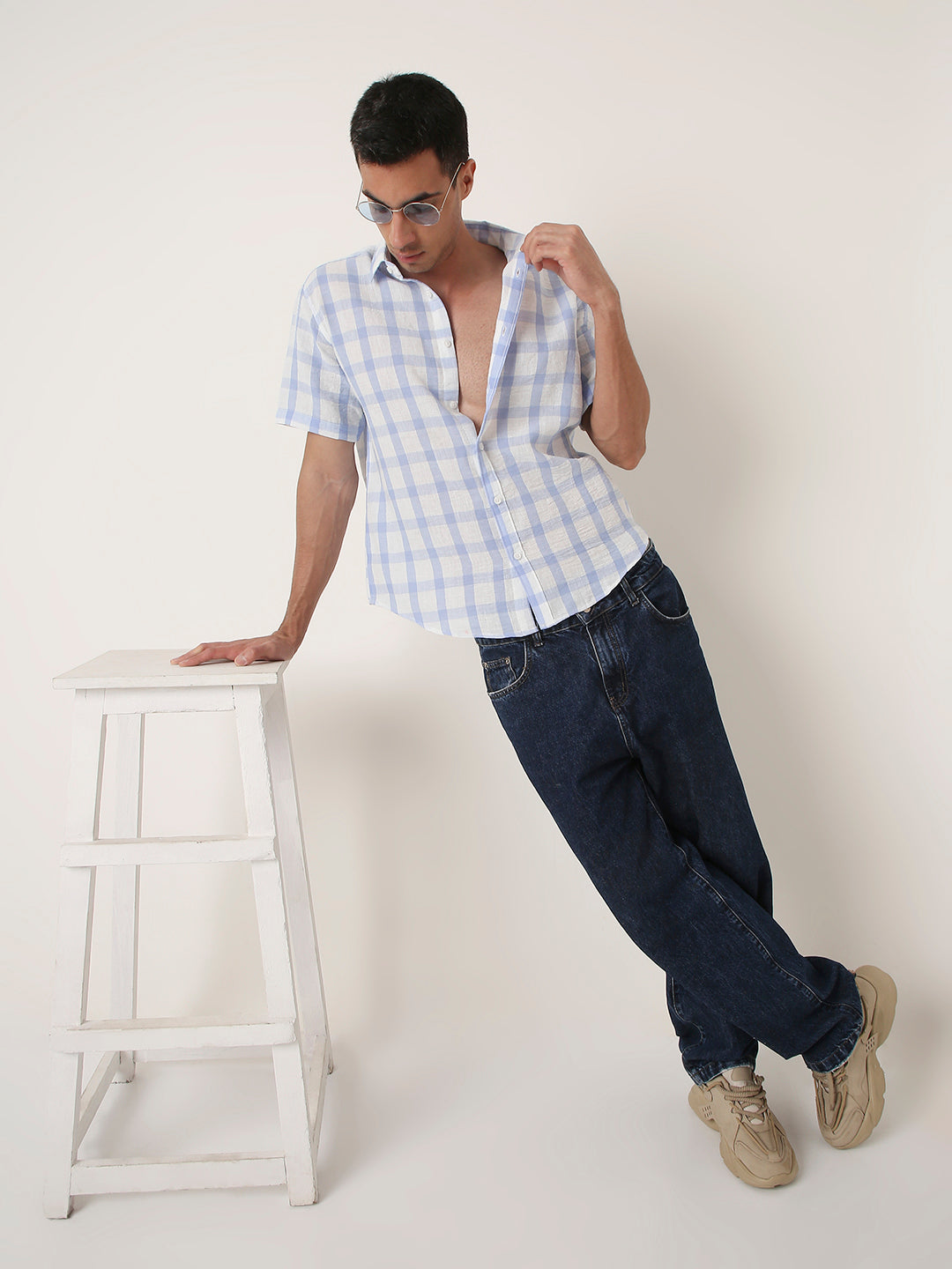 SKY BLUE SHORT SLEEVE Casual Shirt