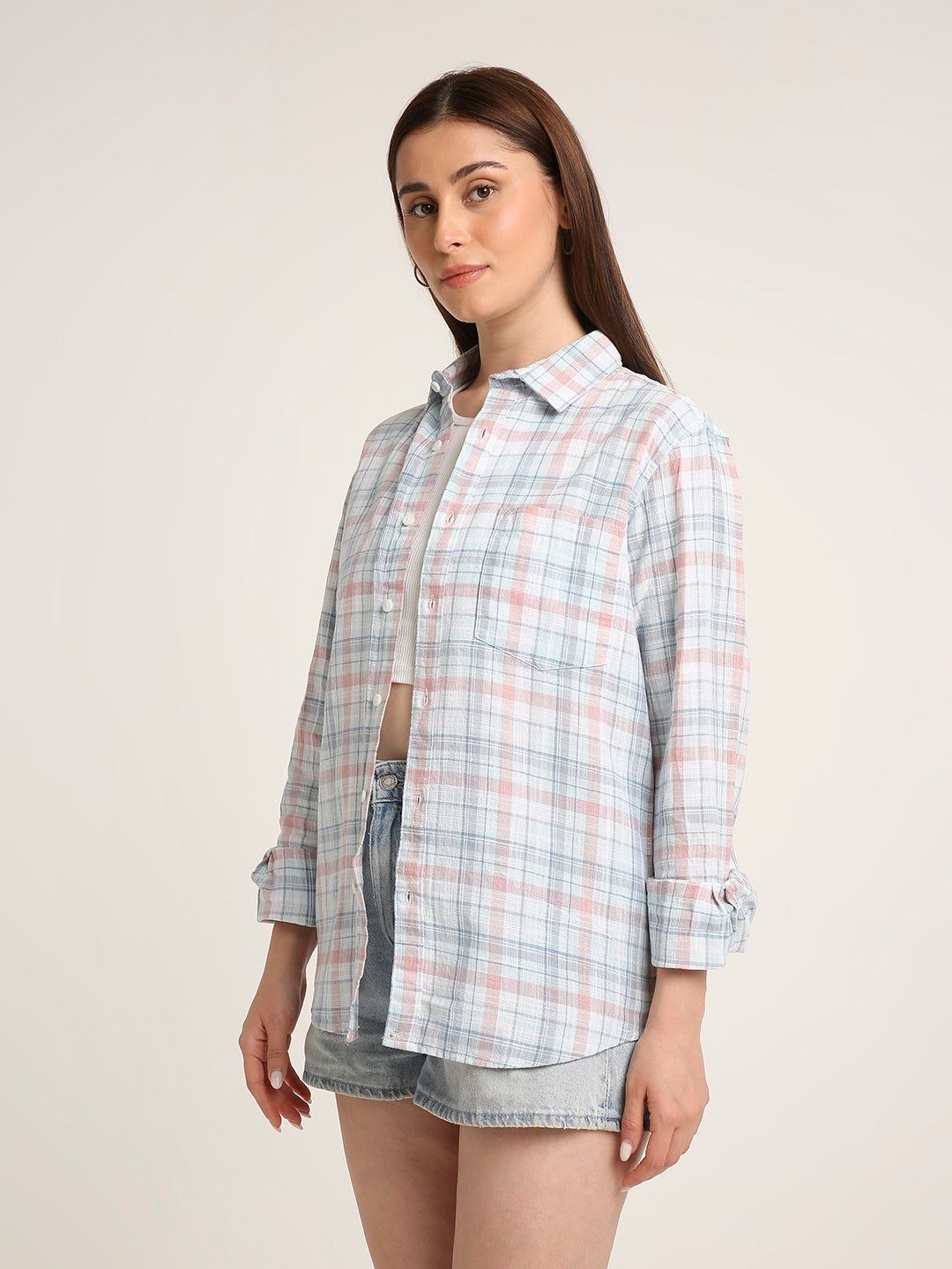 Blue Checked Classic Full Sleeve Shirt