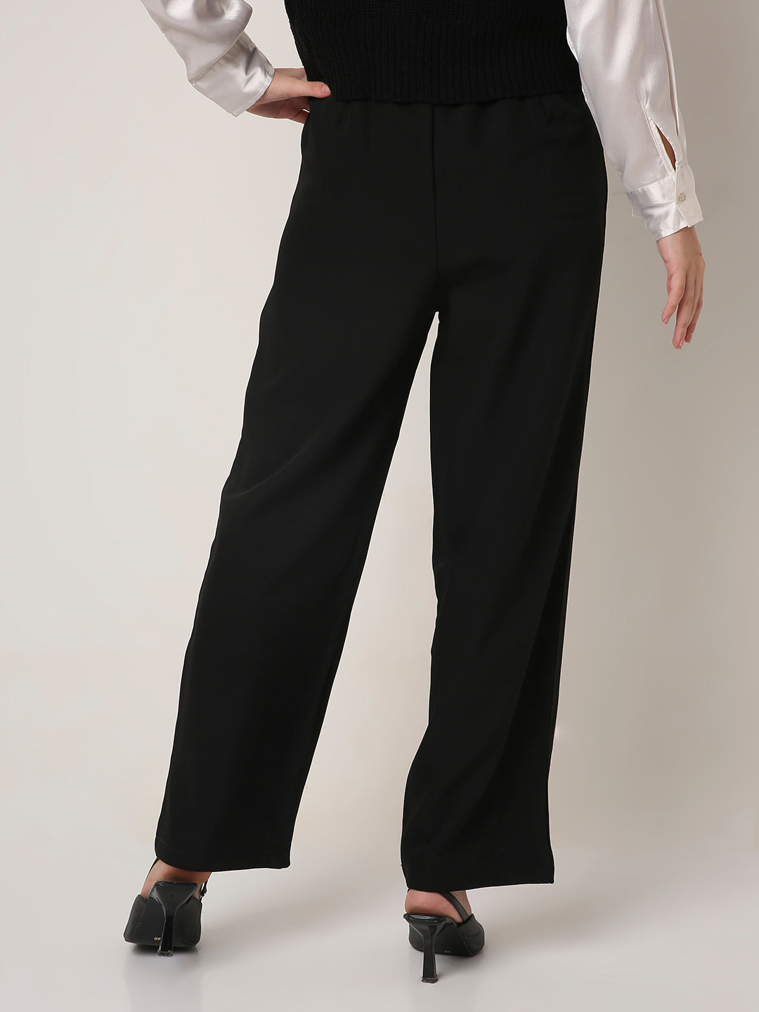 High-Waist Wide-Leg Trousers