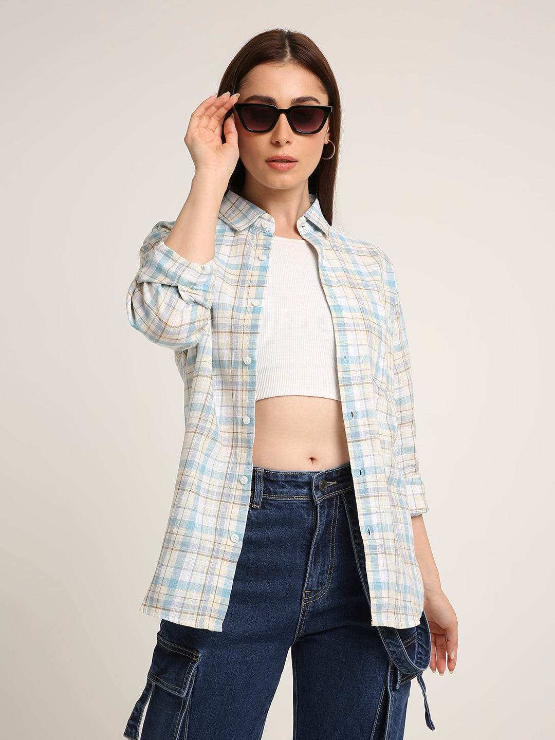 Fawn Checked Classic Full Sleeve Shirt