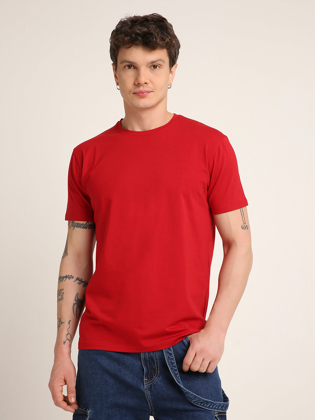 REGULAR FIT T-SHIRT: RED