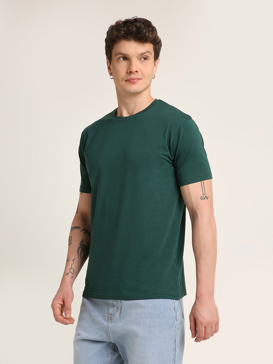 REGULAR FIT T-SHIRT: GREEN