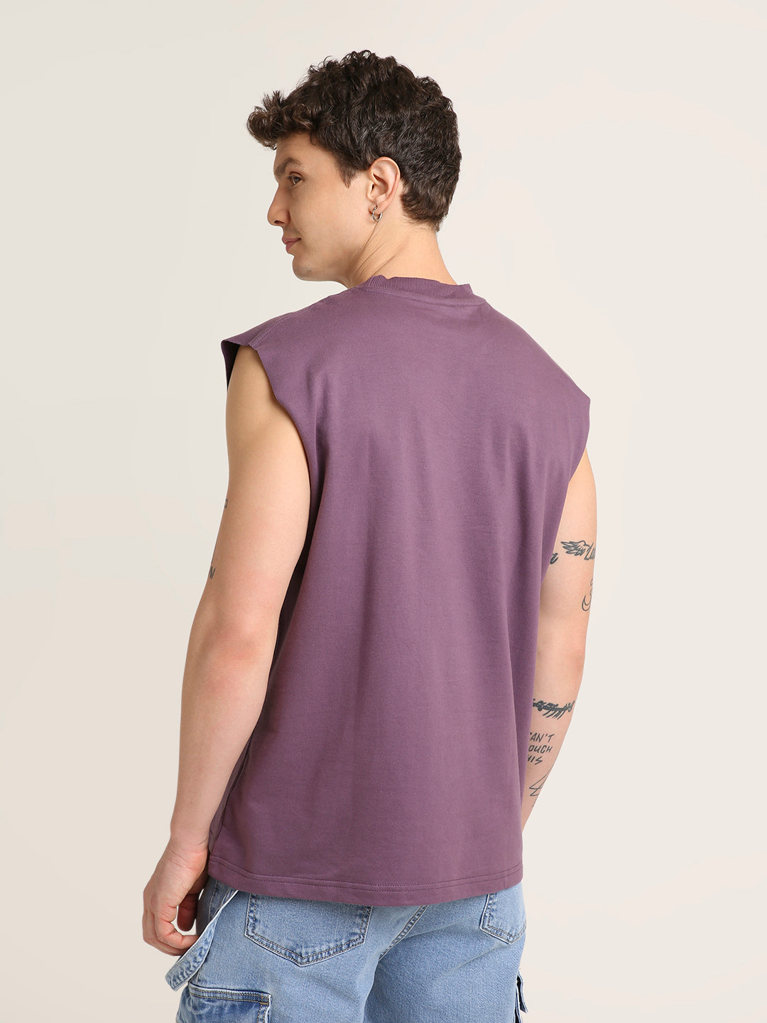 Oversize Sleeveless Tshirt: Grape