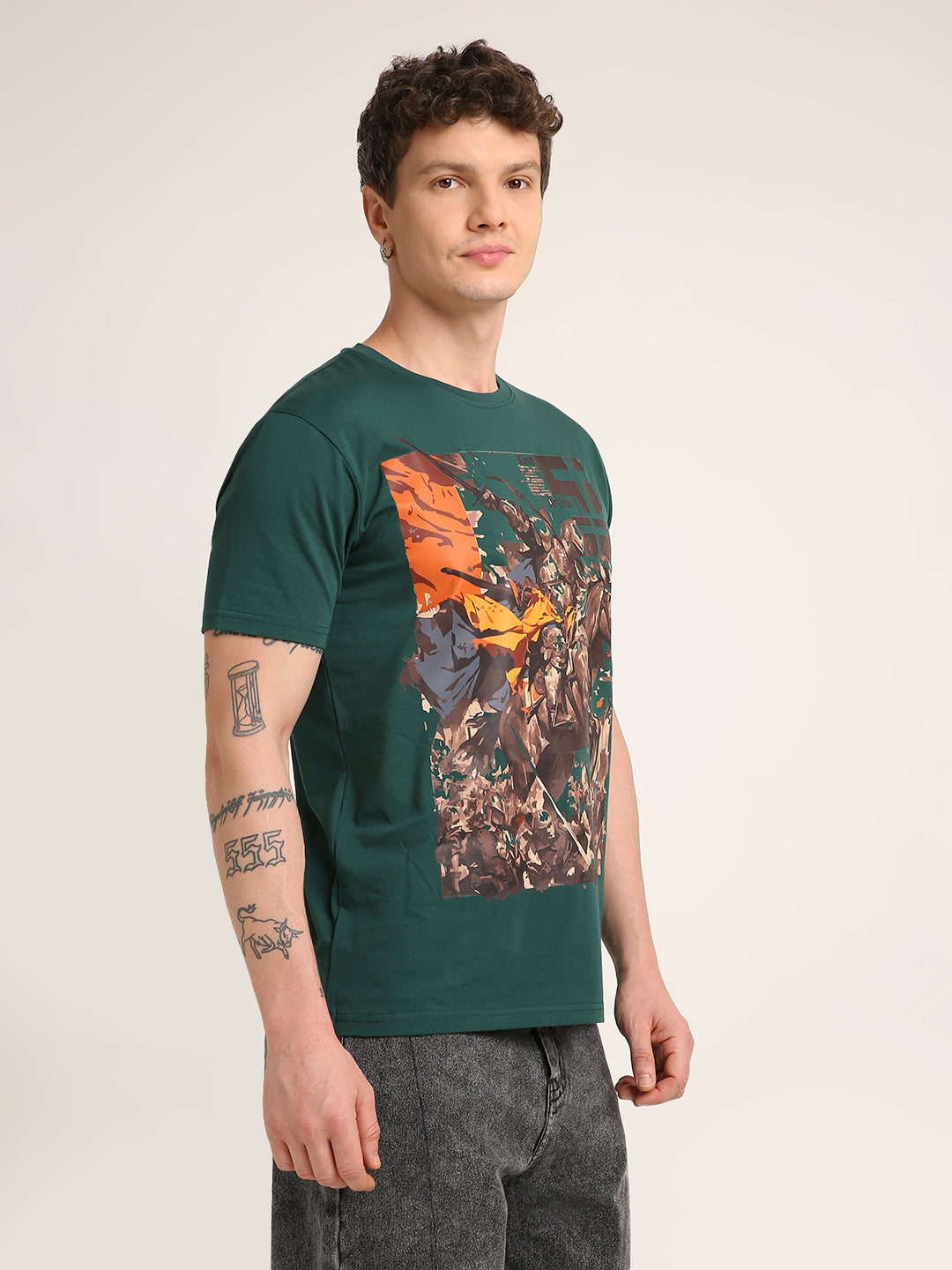 Arthur Warrior Graphic Printed Premium Cotton T-Shirt