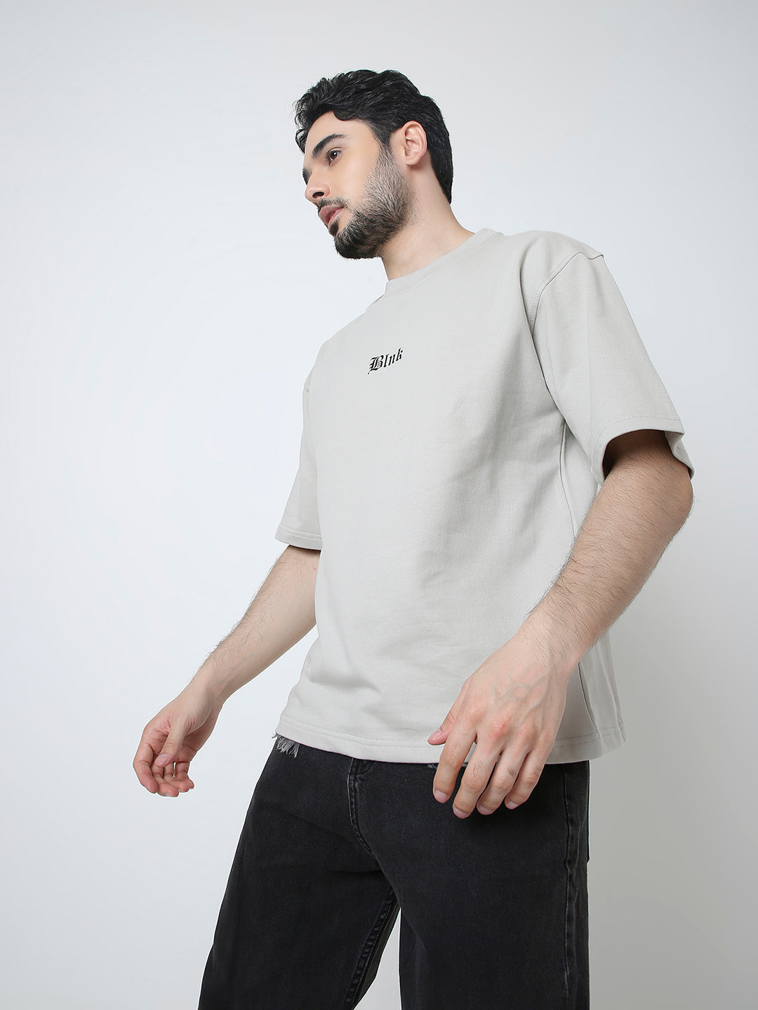 OVERSIZE SKIPPING STONE PRINTED TSHIRT