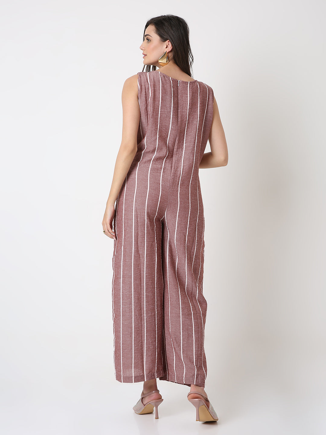 CLASSIC SLEEVELESS STRIPE JUMPSUIT